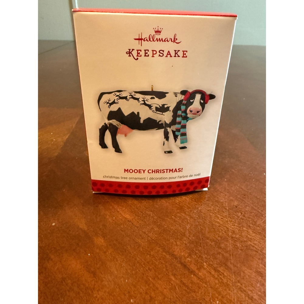 Hallmark Keepsake 2013 Mooey Christmas Cow Ornament Jim Kemme Holstein Boxed
